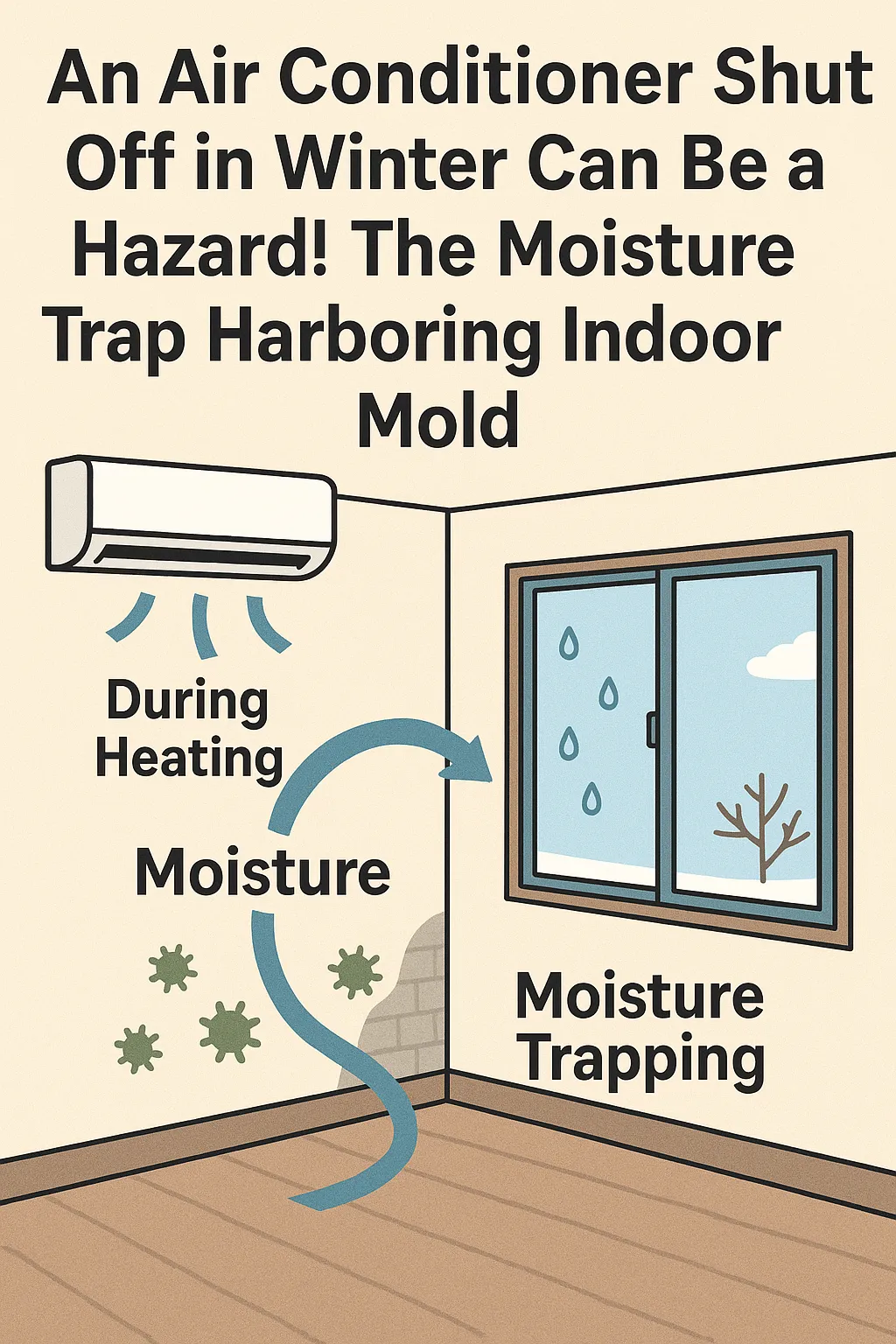 How heating and poor ventilation create invisible moisture that fuels winter mold growth