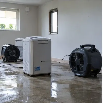 カビ臭のある部屋を避けて体調を確認する家族